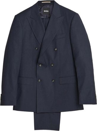 HUGO BOSS Huge Pak - Heren - Business pakken - Blauw - M - Wol - Kostuums