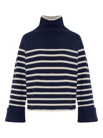 Rag & Bone striped roll-neck sweater - Blue