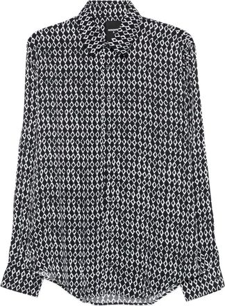 Patrizia Pepe Camicia con stampa geometrica - Nero