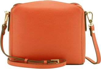Pourchet Tassen, Dames, Oranje, ONE Size, Oranje crossover leder