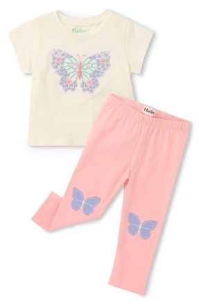Hatley Kids Butterfly T-Shirt & Leggings Set in Cami Lace at Nordstrom, Size 18-24M