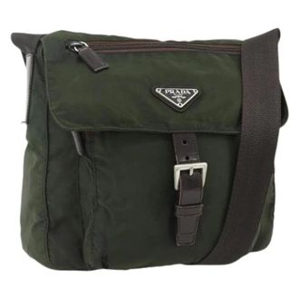 Prada Pre-owned Cross Body Bags, female, Green, Size: ONE SIZE Pre-owned Vintage Shoulder Bag