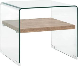 vidaXL Vidaxl - Mesa De Centro De Vidrio Templado Transparente 50x50x45 Cm