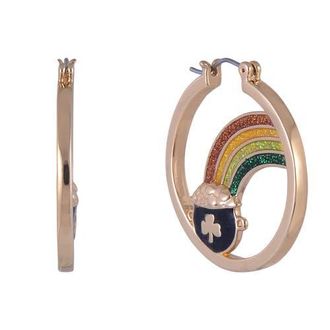 Hallmark Pot Of Gold Hoop Earrings in Green at Nordstrom