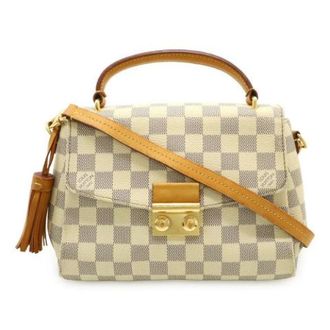 Louis Vuitton Pre-owned Damier Azur Croisette 2Way Tas - Dames - Pre-owned - Wit - Maat: ONE Size