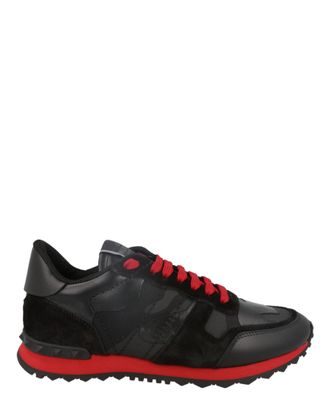 Valentino Rockrunner Patterned Leather Sneakers
