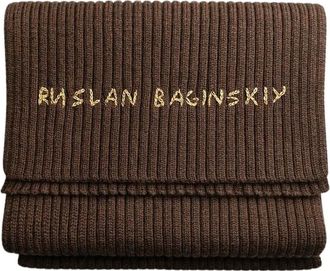 Ruslan Baginskiy Merinowollen sjaal - Dames - Accessoires - Bruin - Maat: ONE Size Wol