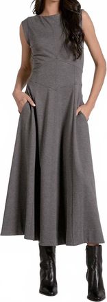Elan Sleeveless Midi Dress In Grey