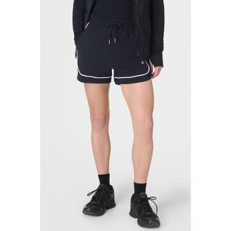 Sweaty Betty Explorer Track Piped Shorts in Black at Nordstrom, Size Xx-Large