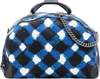 Chanel Pre-owned Reistas - Dames - Vintage Weekendtas - Blauw - ONE Size - Leer - Vintage