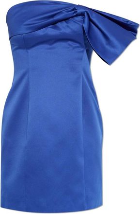 Rotate Korte Off-the-Shoulder Jurk - Dames - Feestkleedjes - Blauw - M - Leer - Kleedjes