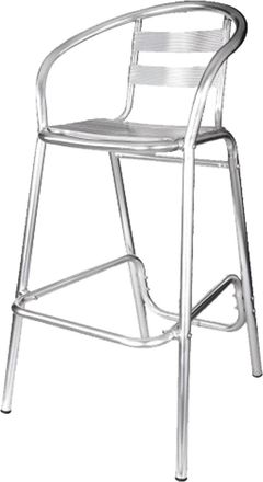 Generico Sgabello In Alluminio 52x58xh103cm Bar Alu
