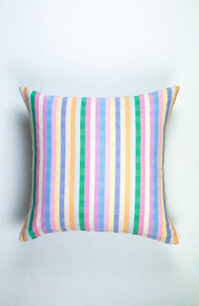 Archive New York Handwoven Classic Striped Square Cotton Throw Pillow in Multi at Nordstrom, Size 20X20