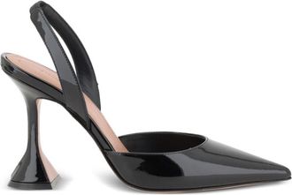 Amina Muaddi Black Slingback Holli Pumps