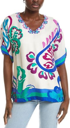 Johnny Was Slater Silk-Blend Tunic
