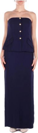 Ralph Lauren Kleedjes Blue - Dames - Avondkleed - Blauw - L - Kleedjes