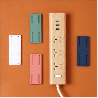 OEM Portaprese - Soporte Adhesivo Para Pared Sin Perforaci&oacute;n - Para Regleta Router Mando A Distancia - Pack De 4