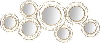 Mauro Ferretti Panel/espejo Dorado Redondo Cm 124,5x4x53,5