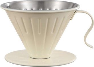 OEM Filtro De Caf&eacute; De Acero Inoxidable De Una Sola Pieza, Color Blanco Roto