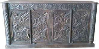 Wanderlust Deco Aparador De Madera Marr&oacute;n 180x44x100