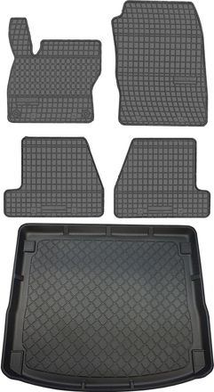 OEM Juego De Alfombrillas De Goma Para Coche Y Alfombrilla Para Maletero Para Ford Focus Iii Estate (marzo De 2011 A Agosto De 2018)