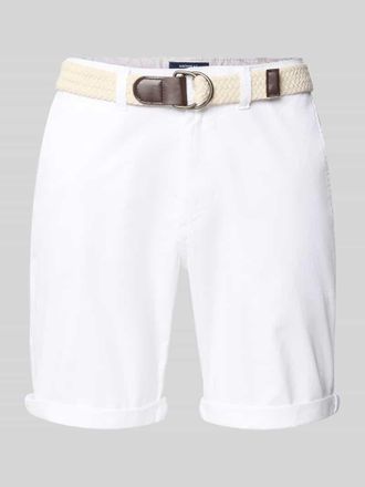 Mc Neal Bermudas mit G&uuml;rtel und Eingrifftaschen in Weiss, Gr&ouml;&szlig;e XXXL