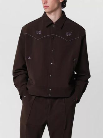 Needles pointed collar jacket long sleeves embroidery