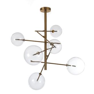 Oresteluchetta L&aacute;mpara de ara&ntilde;a de metal pintado lat&oacute;n antiguo mate cm. &Oslash;.80 h.80