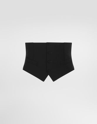 Dolce & Gabbana Micro-rib Cummerbund - Man Ties And Pocket Squares Black 48