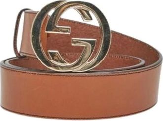 Gucci Pre-owned Belts, female, Brown, Size: ONE SIZE Pre-owned Vintage Leather Belt