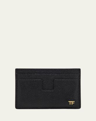 Tom Ford Mens T-Line Leather Card Holder