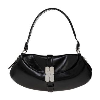 Ganni Tassen, Dames, Zwart, ONE Size, Leer, Eco Leren Tas