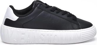 Tommy Jeans Schoenen, Dames, Zwart, 41 EU, Leer, Leren Cupsole