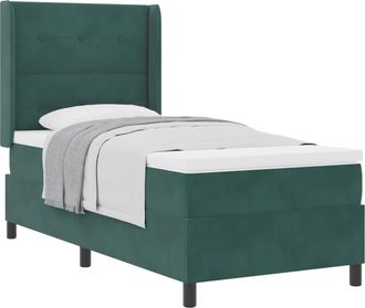 vidaXL Cama Tipo Box Spring Verde Oscuro 80 X 200 Cm Terciopelo