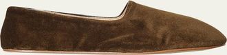 The Row Mens Ponti Velvet Slippers
