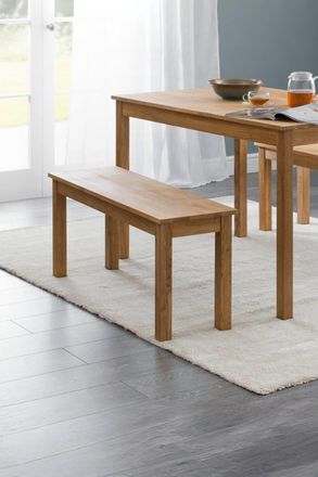 Julian Bowen Coxmoor 2 Seater Dining Bench in Light Oak