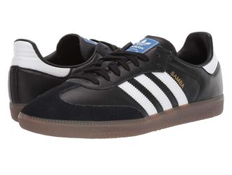 adidas Originals Samba OG Shoes Core Black/Footwear White/Gum 5 : Mens 4.5 - Womens 5.5 Medium, Suede/Leather