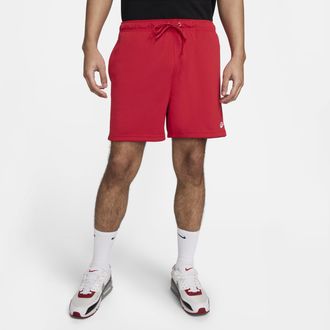Nike Mens Club Mesh Flow Shorts in Red | FN3514-657