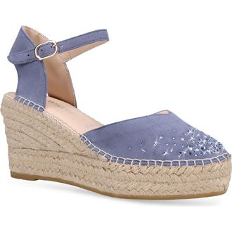 Ron White Breeza Wedge Sandal in Denim at Nordstrom, Size 10-10.5Us