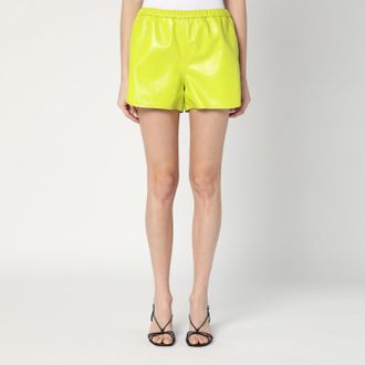 Gucci Shorts verde lime in pelle