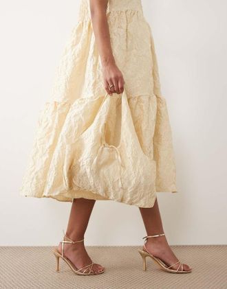 Sister Jane Sister Jane - Yarrow - Borsa a mano in jacquard giallo oro in coordinato