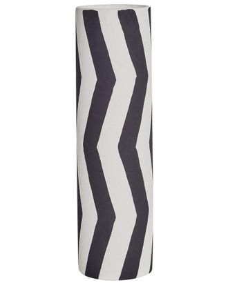 Beliani Vaso Per Fiori Decorazione Casa Gres Impermeabile Bianco E Nero Goby