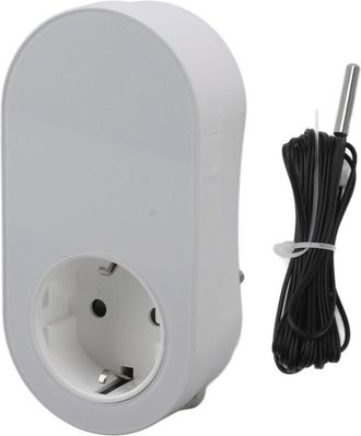 OEM Enchufe Termostato Inteligente Wifi De 16 A, Ajustable Autom&aacute;ticamente, Controlador De Temperatura Inal&aacute;mbrico, Para El Hogar, Blanco