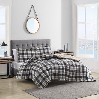 Nautica Lewes Grey King Reversible Comforter & Sham Set