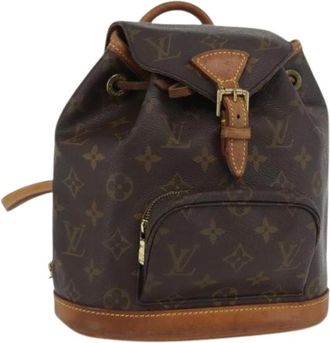 Louis Vuitton Pre-owned Backpacks, female, Brown, Size: ONE SIZE Pre-owned Montsouris Mini Backpack