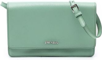 Prada Pre-owned Prada Saffiano Wallet on Strap Ladies K76U46TAJJ88PZXK