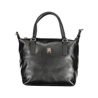 Tommy Hilfiger Zwarte Polyester Handtas met Verstelbare Schouderband - Dames - Handtassen - Zwart - ONE Size - Polyester - Tassen