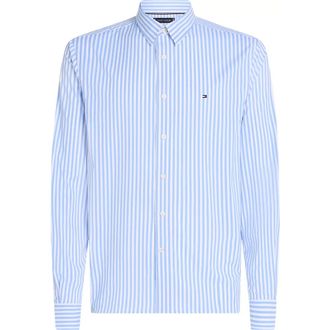 Tommy Hilfiger Camicia a righe - Heren - Zakelijke Overhemden - Blauw - 3XL - Overhemden
