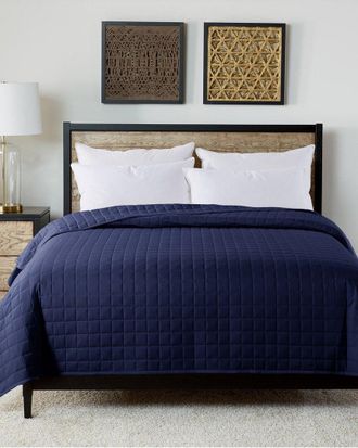 St. James Home Velvet Trim Down Alt Blanket