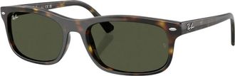 Ray-Ban Rechthoekige Zonnebril - unisex - Zonnebrillen - Bruin - 60 MM - Accessoires